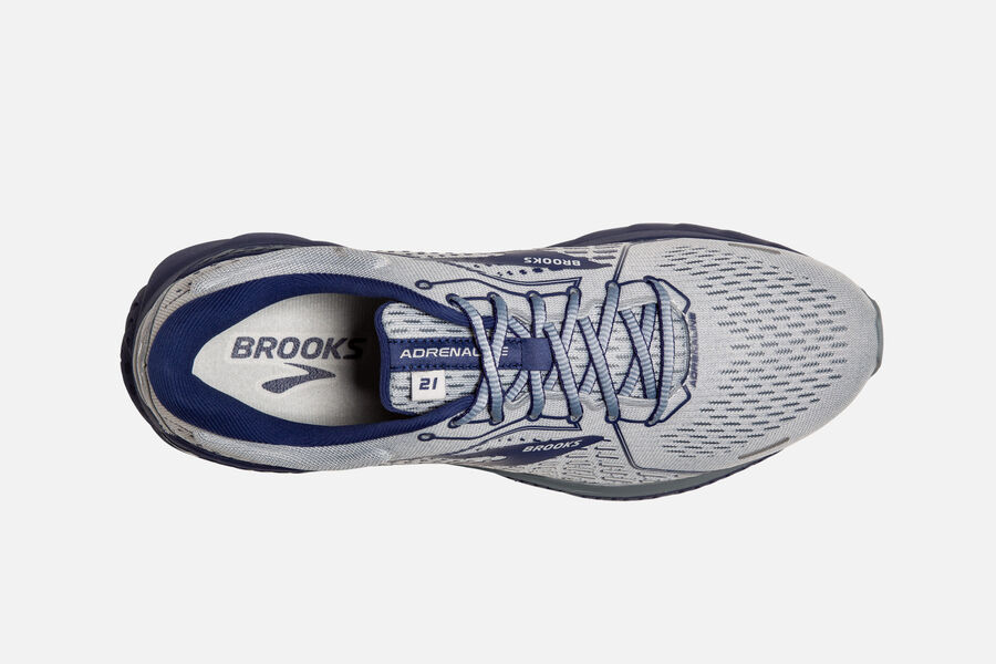 Brooks Running Shoes - Adrenaline GTS 21 Road Mens - Grey - CZI-312487